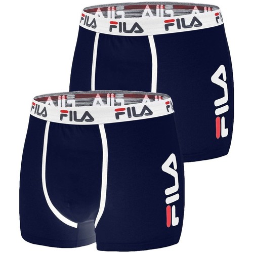 Sous-vêtements Homme Boxers Reggio Fila Lot de 2 Boxers coton homme FU5040 Uni Bleu