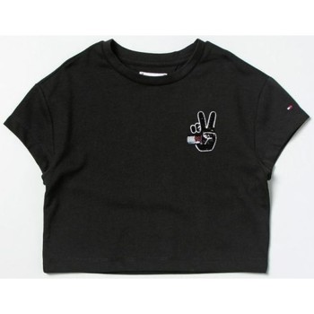 Vêtements Fille T-shirts & Polos Tommy Hilfiger KG0KG06340T SPARKLE TEE-BDS Noir