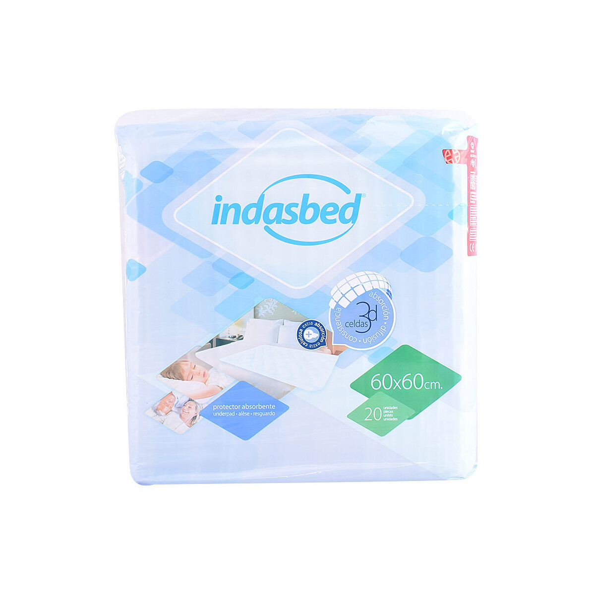 Beauté Accessoires corps Indasec Indasbed Protector Absorbente 60x60 Cm 