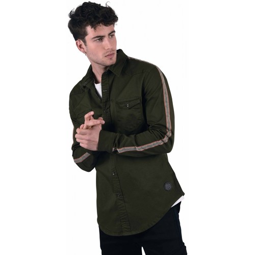 Vêtements Homme Chemises manches longues Women's Bordeaux Padded Jacket Chemise 9995 Vert