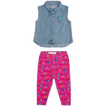 Vêtements Enfant Ensembles enfant Guess Yeezy 700 v3 Dark Glow Jean/Legging Bleu/Rose Multicolore
