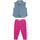 Vêtements Enfant Ensembles enfant Guess Ensemble Bébé Fille Chemise Jean/Legging Bleu/Rose Multicolore