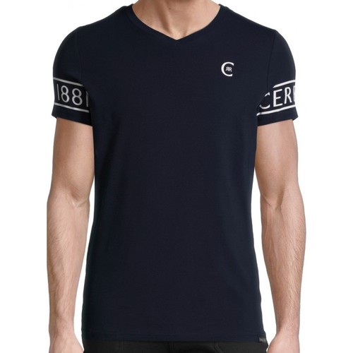Vêtements Homme two-tone embroidered Cross T-shirt Cerruti 1881 Vipiterno Bleu