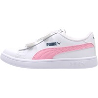 Chaussures Enfant Baskets mode Puma - Smash v2 l bco/rosa 365173-35 Blanc