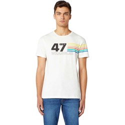 Vêtements Homme T-shirts manches courtes Wrangler T-shirt  Rainbow blanc/multi-couleur