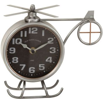 Maison & Déco Horloges Jolipa Horloge Hélicoptère à poser Rétro 20 cm Gris