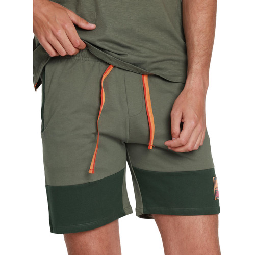 Vêtements Homme Shorts / Bermudas Admas Robe De Chambre Satin Stripes Vert