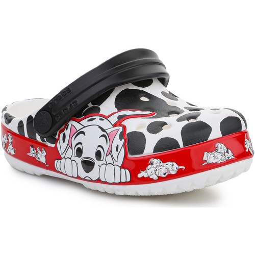 Chaussures Enfant Sandales et Nu-pieds Crocs fringed FL 101 Dalmatians Kids Clog T 207485-100 Multicolore