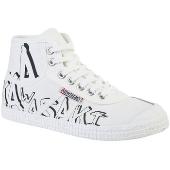 Chaussures Baskets montantes Kawasaki FOOTWEAR - Graffiti Canvas Boot Blanc