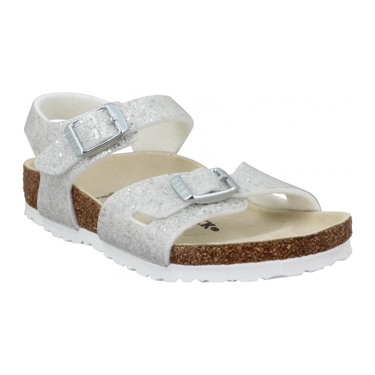Chaussures Enfant Sandales et Nu-pieds Birkenstock Rio Kids Birko Flor Cosmic Sparkle Enfant Blanc Blanc