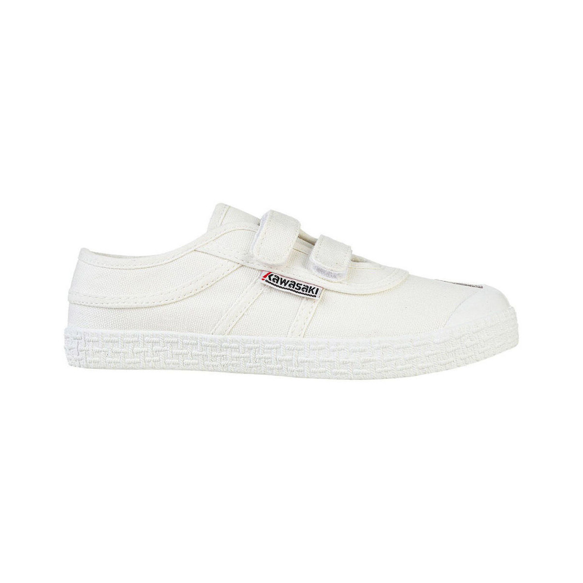 Chaussures Enfant Baskets mode Kawasaki Original Kids Shoe W/velcro K202432 1002S White Solid Blanc