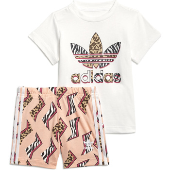 Vêtements Enfant Ensembles de survêtement adidas Originals - Tuta bianco/rosa GN2228 Blanc