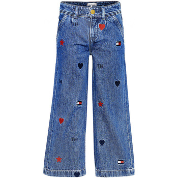 Vêtements Fille Jeans flare / larges Tommy Hilfiger - Jeans KG0KG05606-1AC Bleu