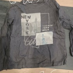 Vêtements Garçon T-shirts manches longues New York Tshirt new york Gris