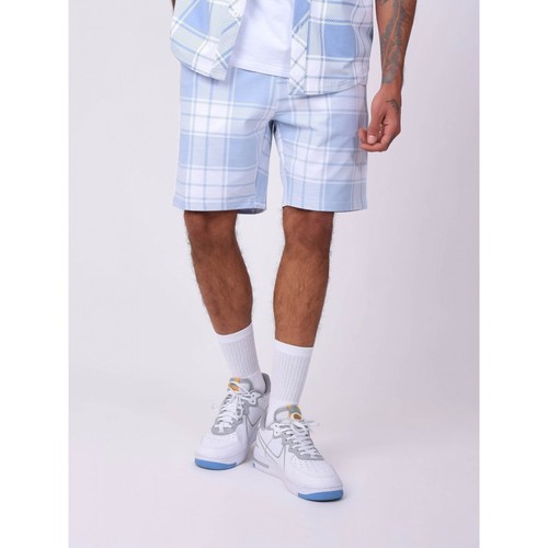 Vêtements Homme Shorts / Bermudas T-shirt Mit Farbblöcken Short 2140177 Bleu