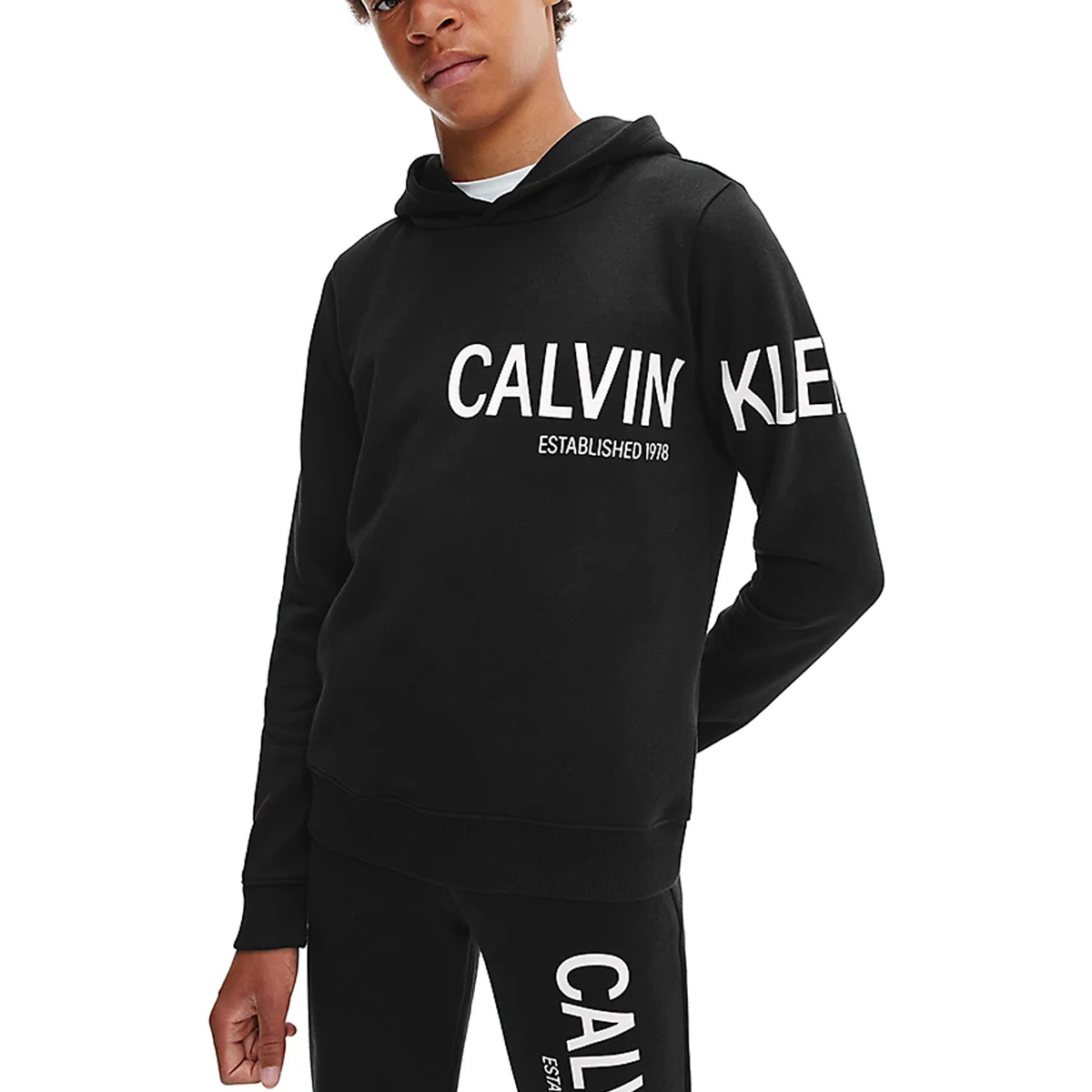 Vêtements Enfant Sweats Calvin Klein Jeans IB0IB01123-BEH Noir