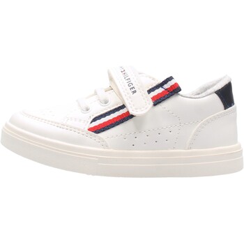 Chaussures Enfant Baskets mode Tommy Hilfiger - Sneaker bianco T1B4-32210-X336 Blanc