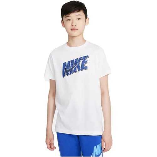 Vêtements Garçon T-shirts manches courtes Nike CAMISETA BLANCA NIO  SPORTSWEAR DO1825 Blanc