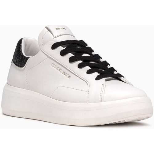 Chaussures look Baskets mode Crime London Sneakers LOW TOP LEVEL UP White - Blanc