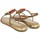 Chaussures Femme Sandales et Nu-pieds Gioseppo Sandales Plates en cuir  Ref 56844 Tan Multicolore