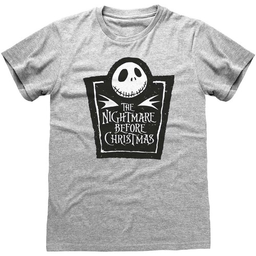 Vêtements T-shirts manches longues Nightmare Before Christmas  Gris