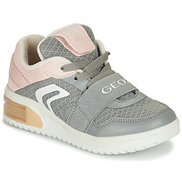 Chaussures Fille Baskets montantes Geox J XLED GIRL Gris / Rose