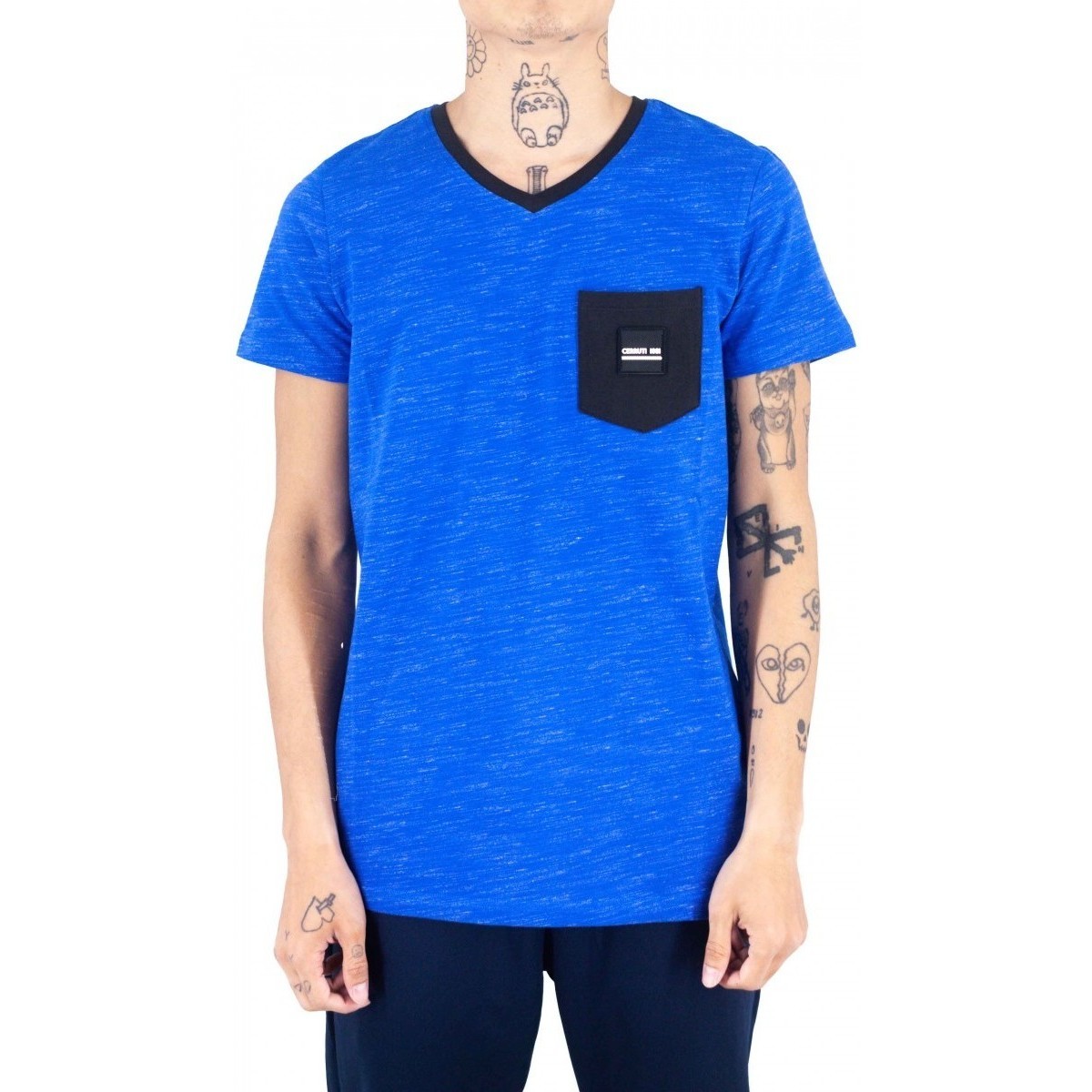 Vêtements Homme T-shirts manches courtes Cerruti 1881 Dramatico Bleu