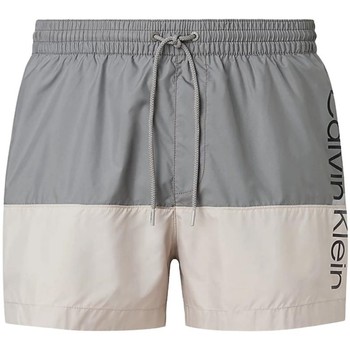 Vêtements Homme Maillots / Shorts de bain Calvin Klein Jeans Maillot de Bain  Ref 56742 PK6 Gris et Blanc Gris