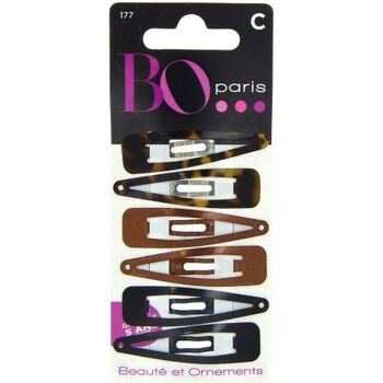 Beauté Femme Accessoires cheveux Bo Paris Barrette clic clac écailles noirs et marrons   Lot d... Marron