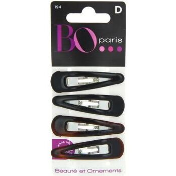 Beauté Femme Accessoires cheveux Bo Paris Barrette clic clac Noir et marron   Lot de 4 Marron