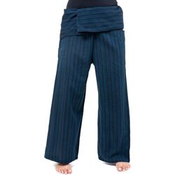 Vêtements Pantalons fluides / Sarouels Fantazia Pantalon thai loungewear mixte Zelah Rayures bleues