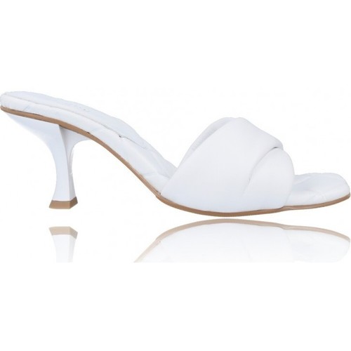 Chaussures Femme Rideaux / stores Calzados Vesga Zueco Sandalias de Piel para Mujer de Foos Marbella 01 Blanc