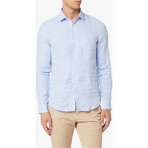 Vêtements Homme Chemises manches longues Calvin Klein polo JEANS K10K109286 Bleu