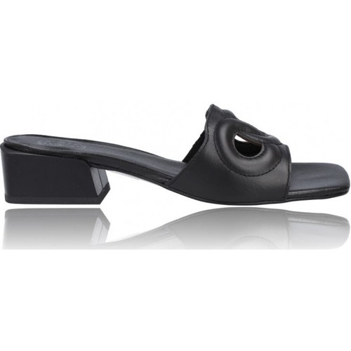 Chaussures Femme Rideaux / stores Calzados Vesga Zuecos Sandalias de Piel para Mujer de Foos Alissa 02 Noir