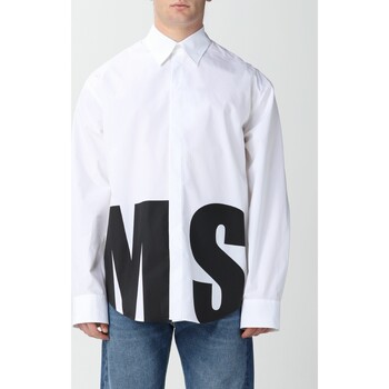 Vêtements Homme Chemises manches longues Msgm  Blanc