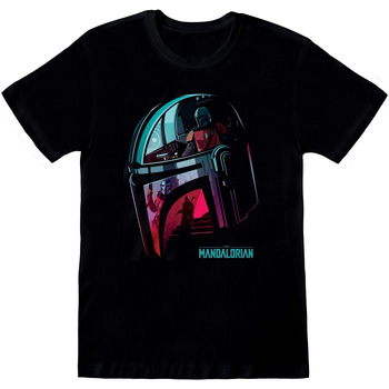Vêtements T-shirts manches longues Star Wars: The Mandalorian  Noir