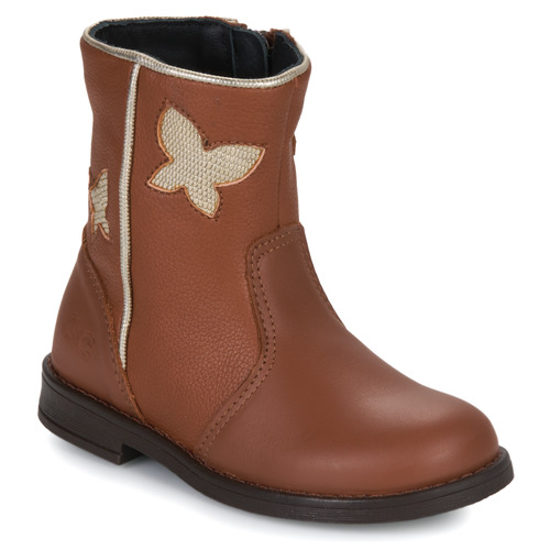 Chaussures Fille Boots Before Hiking Boots Before NELLI BLU CS722-58 Khaki HORELI Cognac / Or