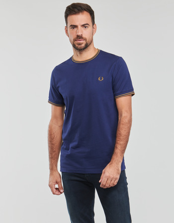 Vêtements Homme T-shirts manches courtes Fred Perry TWIN TIPPED T-SHIRT Bleu