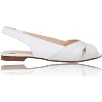 Chaussures Femme Sandales et Nu-pieds Patricia Miller Sandalias Planas de Piel para Mujer de  5542 Blanc