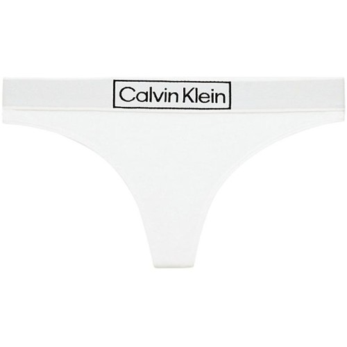 Sous-vêtements Femme Culottes & slips Calvin Klein Jeans classics String  Ref 56884 100 Blanc Blanc