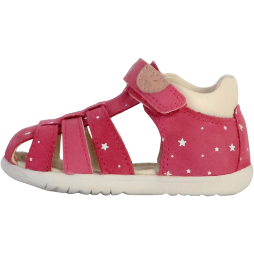 Chaussures Fille Sandales et Nu-pieds Geox Sandale Cuir  Macchia B254VA Rose