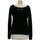 Vêtements Femme T-shirts tropical-print & Polos DDP top manches longues  34 - T0 - XS Noir Noir