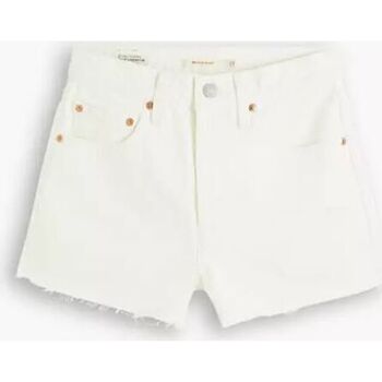 Vêtements Femme Chance Shorts / Bermudas Levi's 77879 0080 - RIBCAGE SHORT-WHITE STONEWASH Blanc