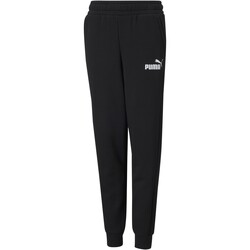Vêtements Fille Pantalons Puma Jogging  ESS Logo Noir