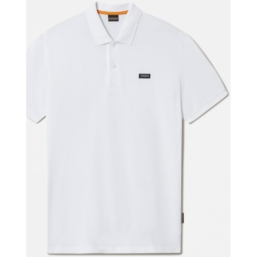 Vêtements Homme T-shirts & Polos Napapijri E-RHEMES NP0A4G2K-002 BRIGHT WHITE Blanc