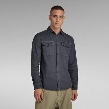Vêtements Homme Chemises manches longues G-Star Raw D20165 7647 MARINE SHIRT-D147 FANTEM BLUE Gris