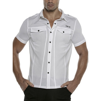 Vêtements Homme Chemises manches longues Code 22 Chemise manches courtes Vivid Code22 Blanc