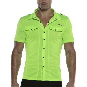 Vêtements Homme Chemises manches longues Code 22 Chemise manches courtes Vivid Code22 Vert