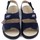 Chaussures Femme Sandales et Nu-pieds Stile Di Vita Femme Sandales, Daim et Cuir Brillant-8228B Bleu