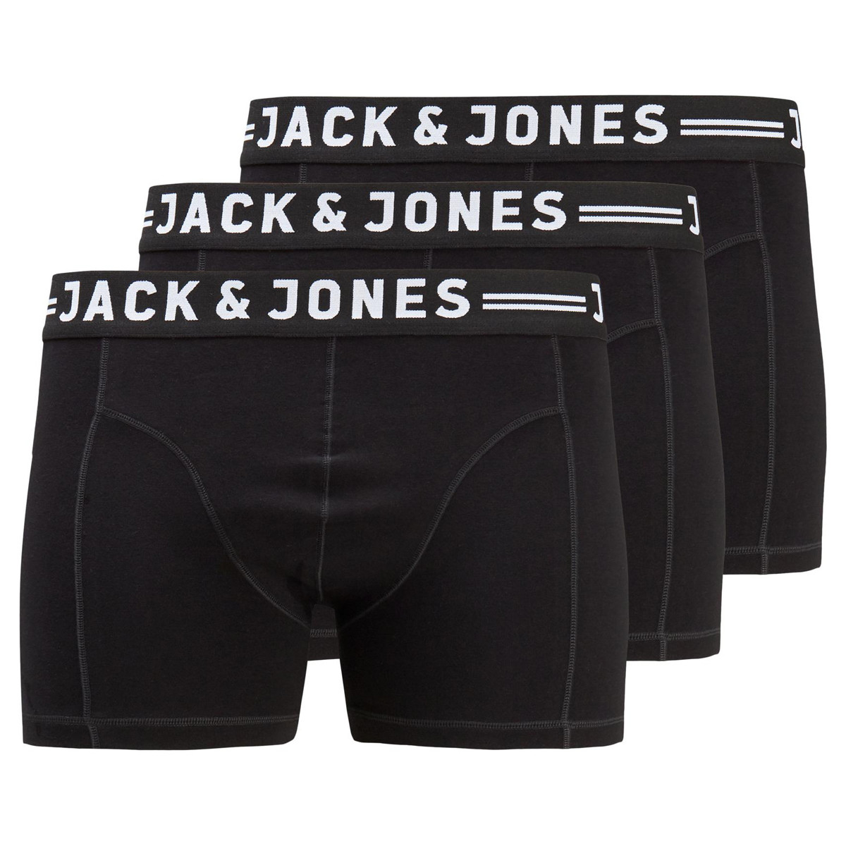 Sous-vêtements Homme Boxers Jack & Jones Boxers coton, lot de 3 Noir